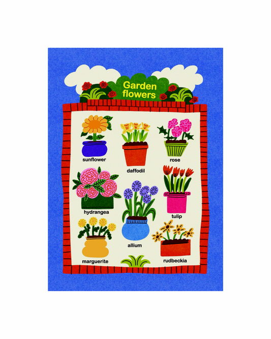 Garden Flowers A3 Print