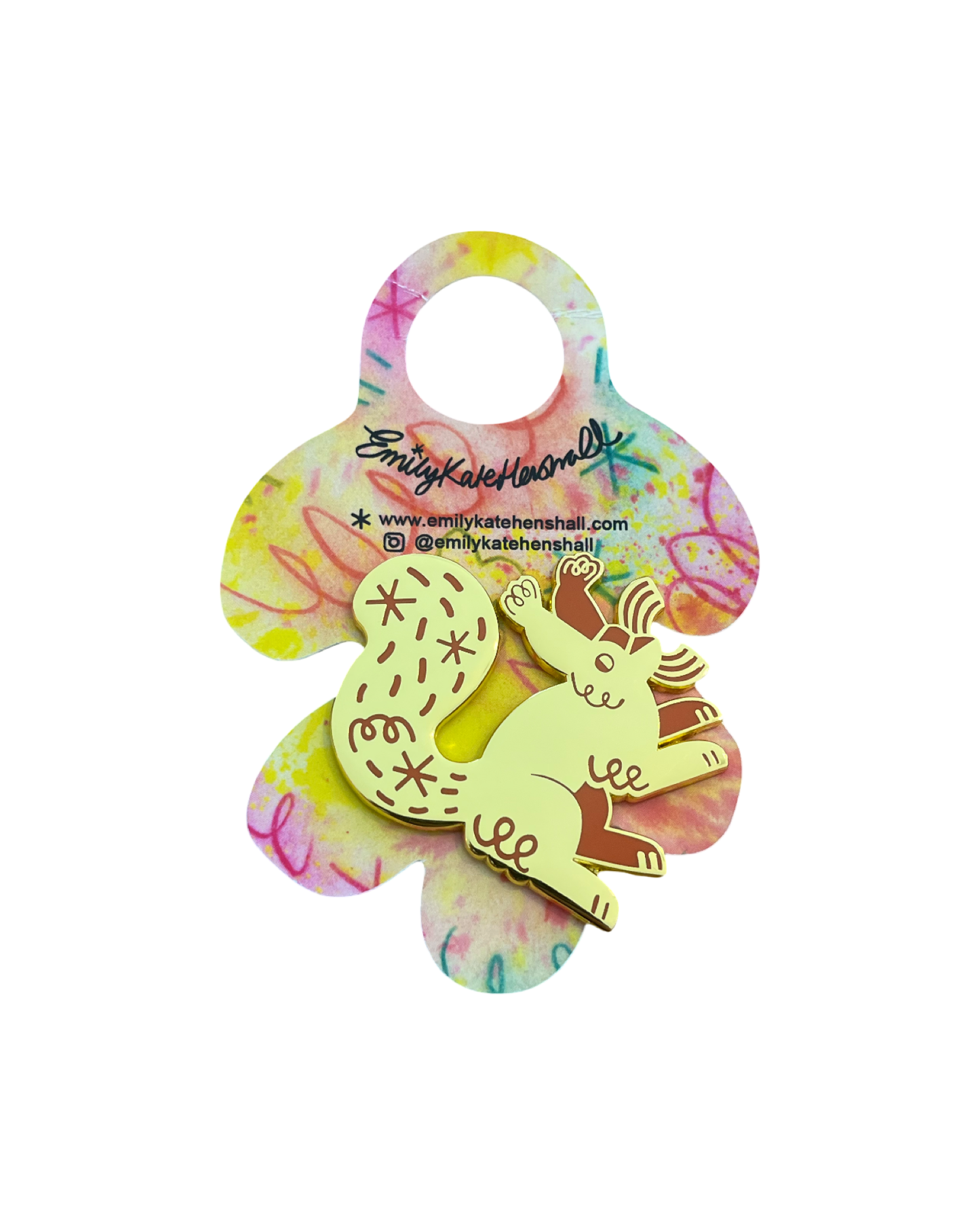 Golden Squirrel Enamel Pin