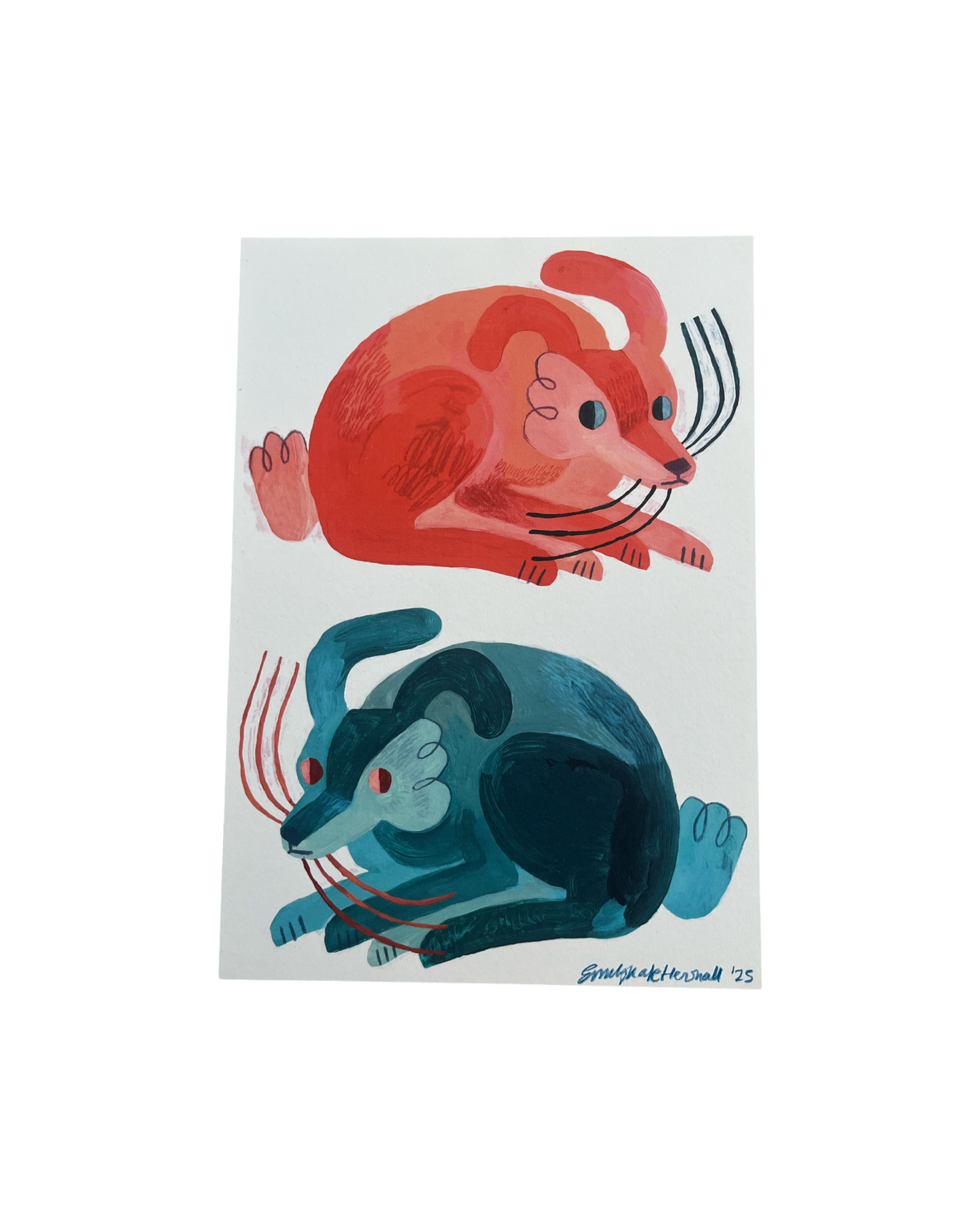 Two Rabbits A4 Print