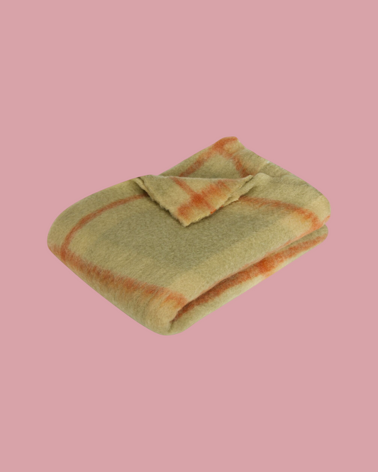 Grid Throw - Yellow/Orange