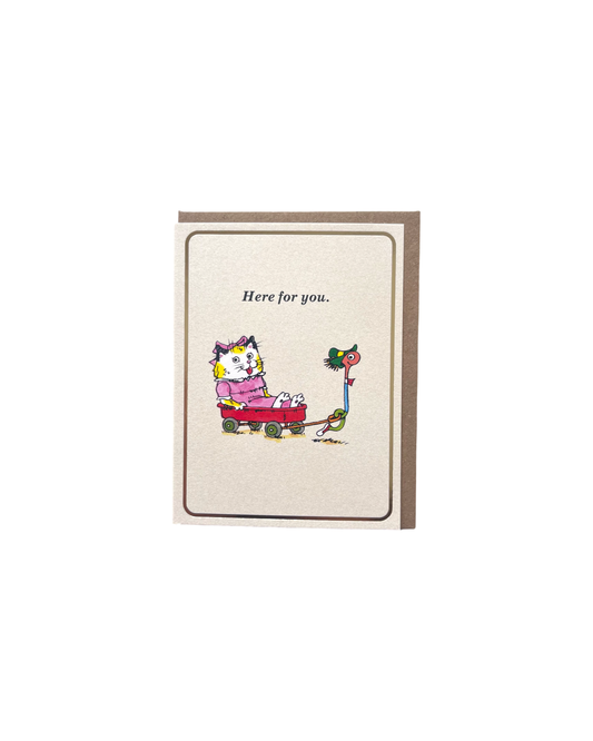 Here For You Richard Scarry Mini Card