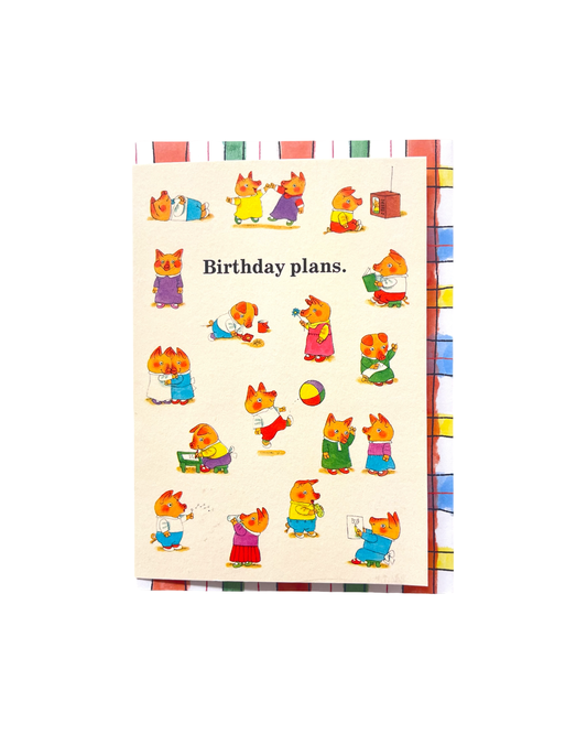 Birthday Plans Richard Scarry Card