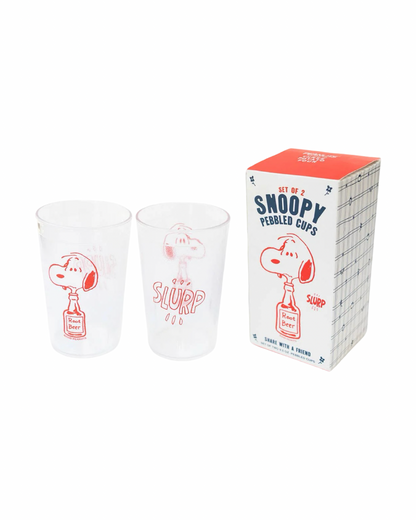 Snoopy Root Beer Pebbled Plastic Cups