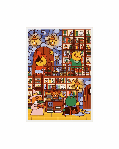 Wizard's Library A4 Print