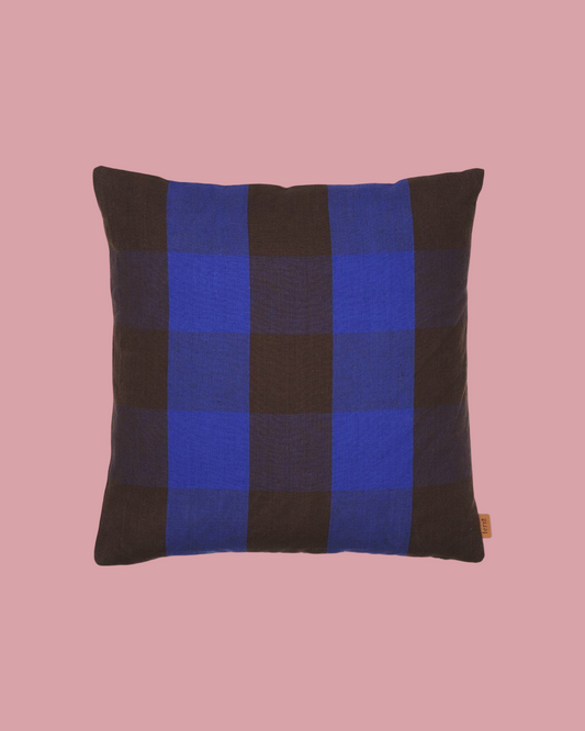 Grand Cushion Cover - Blue and Brown