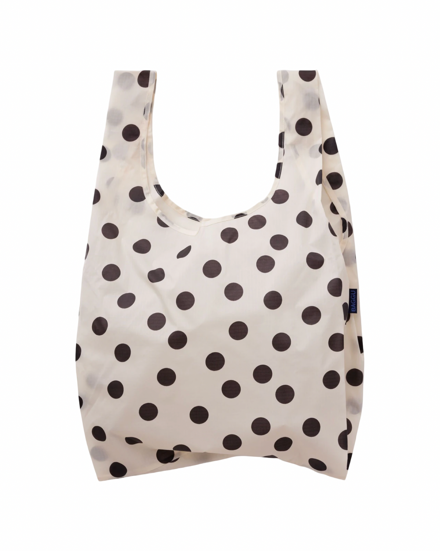 Standard Baggu : Cream & Black Polka Dots