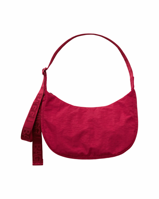 Cherry Medium Nylon Crescent Baggu