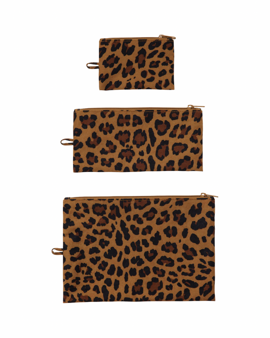 Leopard Print Flat Pouch