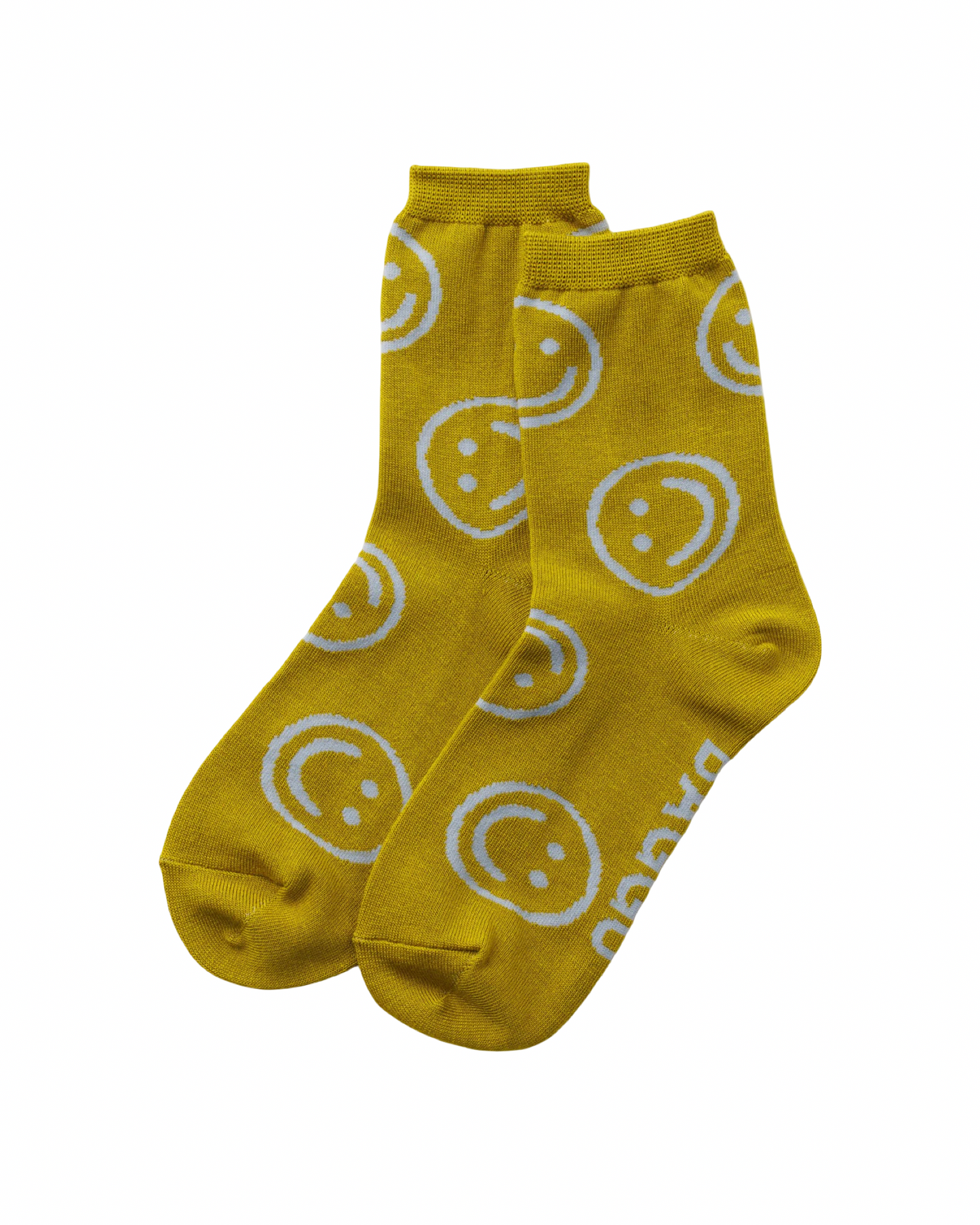 Ochre Happy Crew Socks