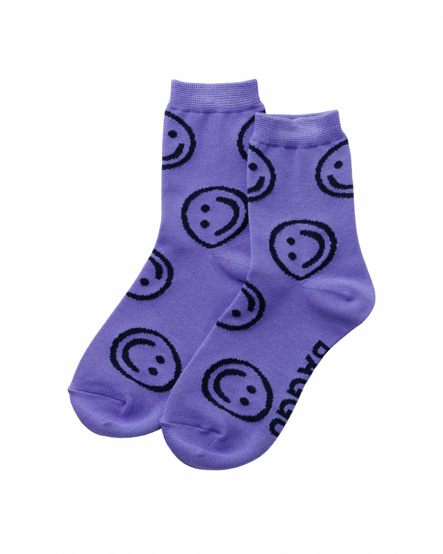 Lavender Happy Crew Socks