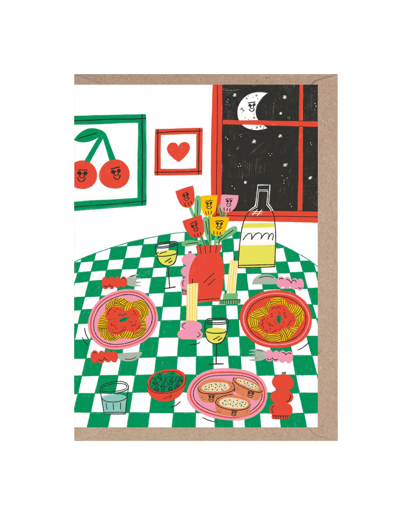 Romantic Dinner Greetings Card