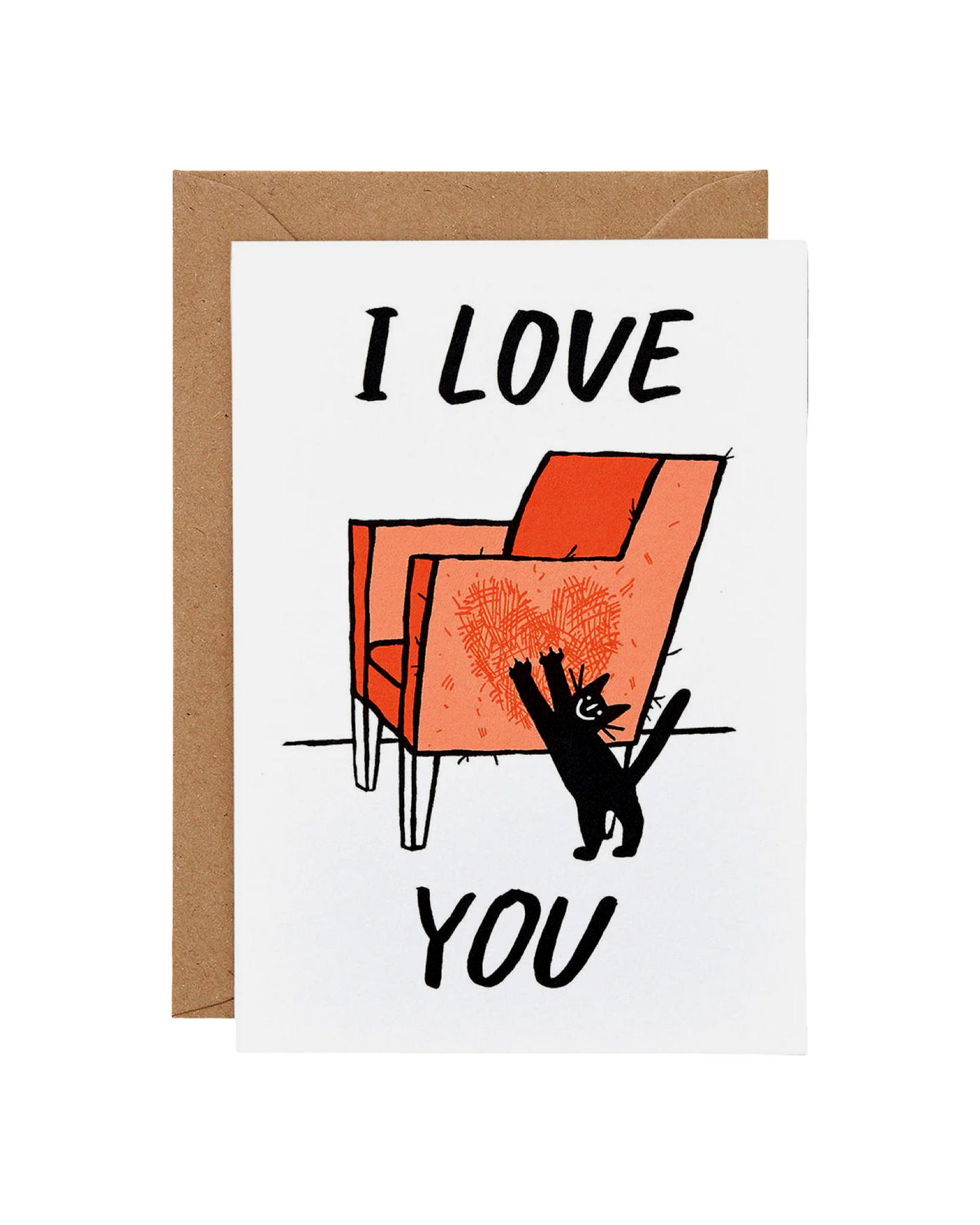 Cat Love Greetings Card