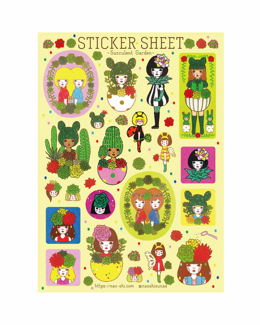 Succulent Garden Sticker Sheet