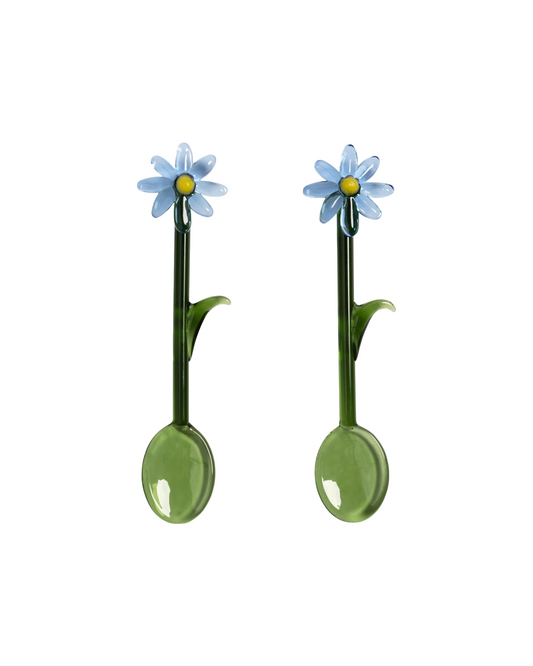 Flora Glass Spoons - Set of 2