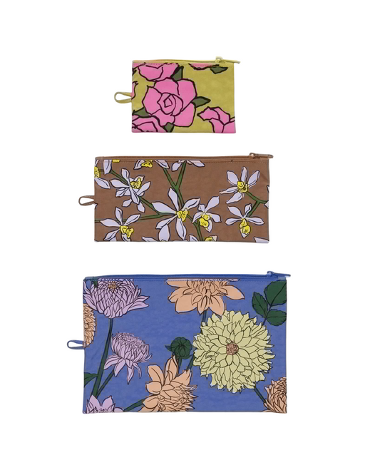 Garden Flowers Flat Pouch