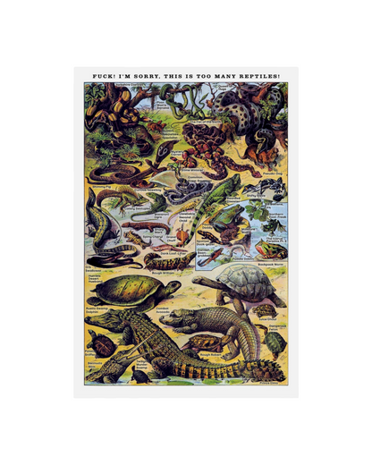 Reptiles Risograph Print