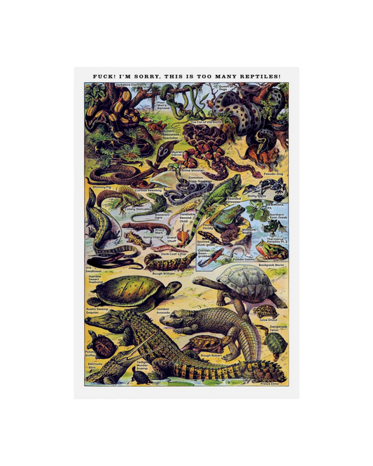 Reptiles Risograph Print