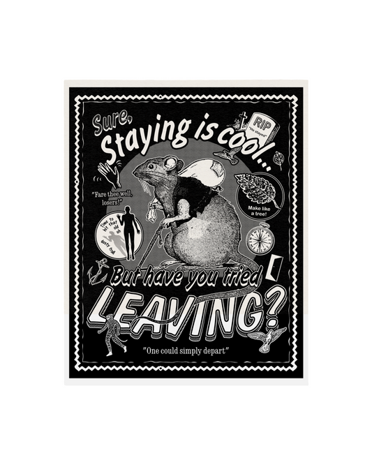 Leaving Risograph Print