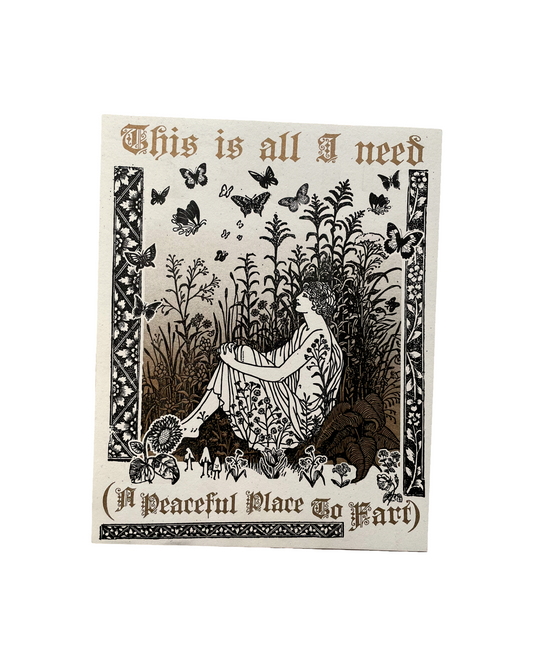 Peaceful Place To Fart Risograph Print