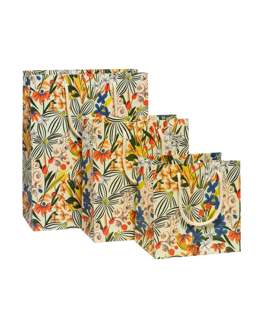 Striped Florals Gift Bag