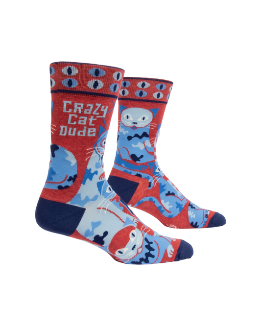 Crazy Cat Dude Men's Socks