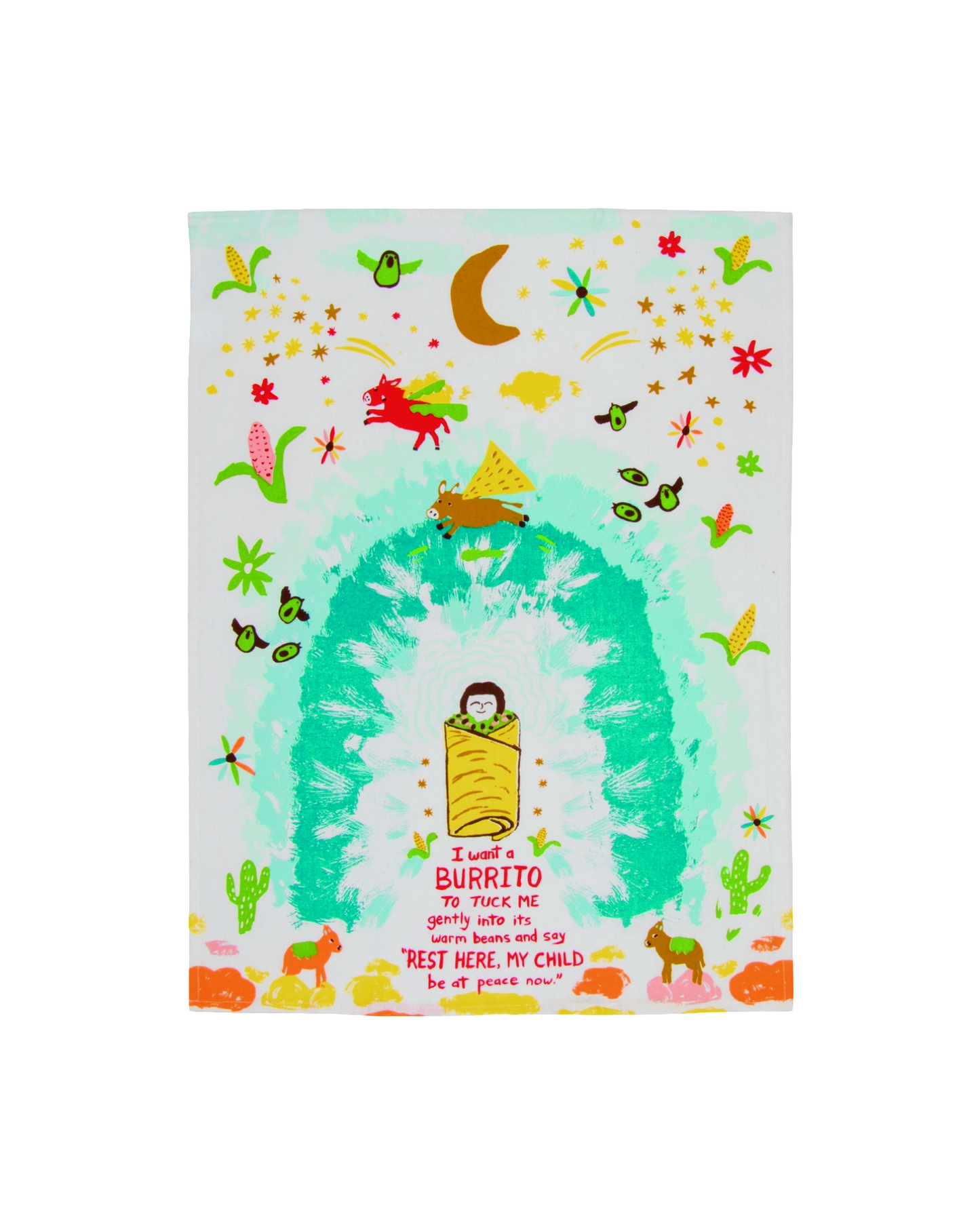 I Want A Burrito Dish Towel