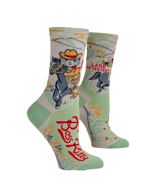 Boss Kitty Women's Crew Socks
