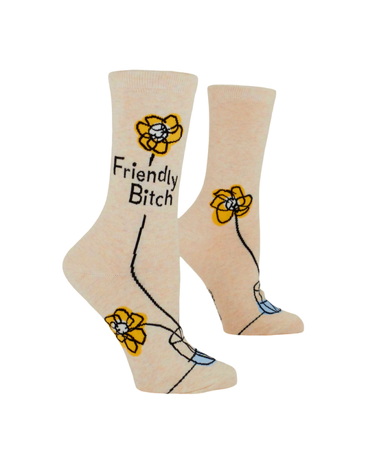 Friendly Bitch Women's Crew Socks