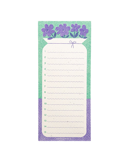 Vase of Flowers - Risograph Notepad