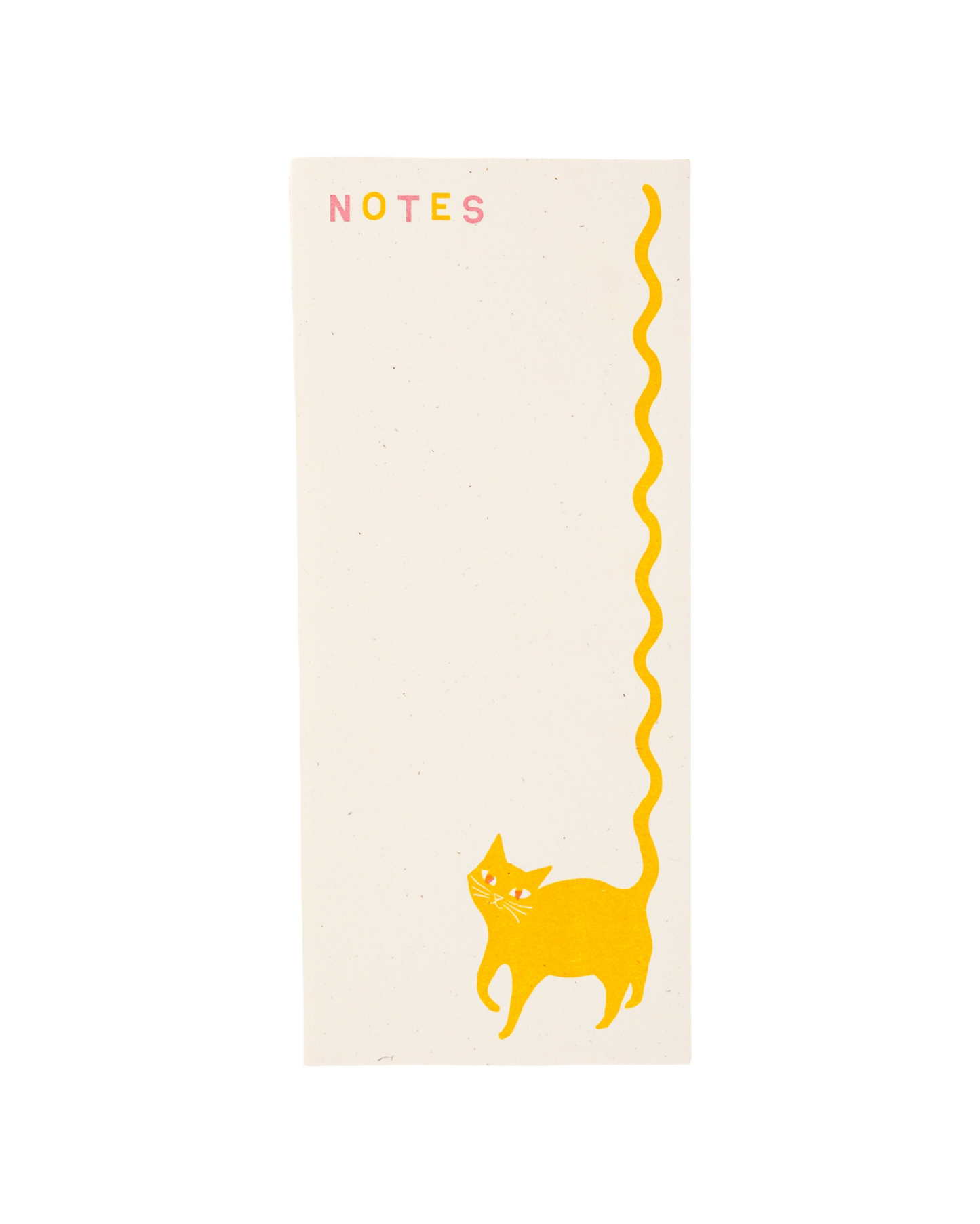 Squiggle Tail Cat - Risograph Notepad