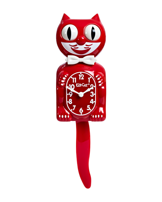Cherry Red Kit Cat Klock