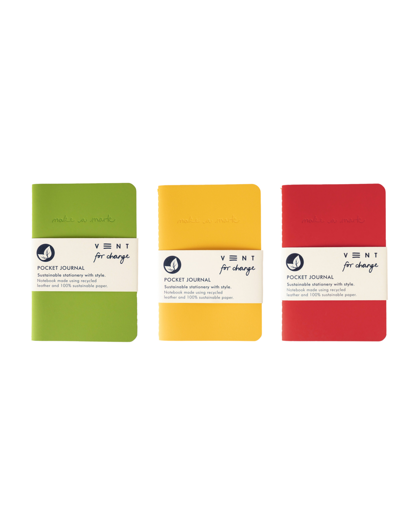 Make A Mark Recycled Leather Pocket Journal