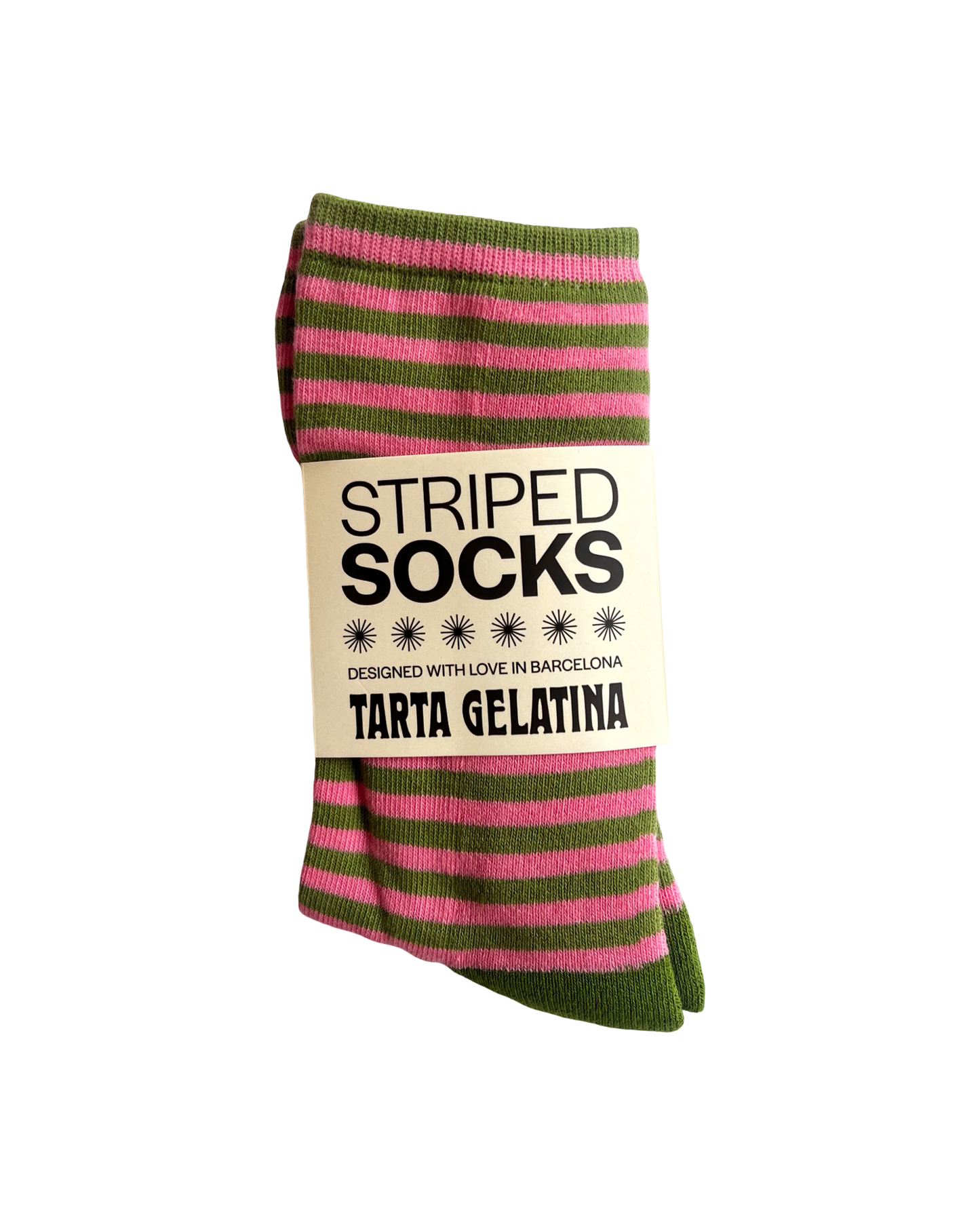 Striped Socks: Pistachio Rosé