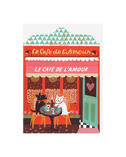Love Cafe Die Cut Card