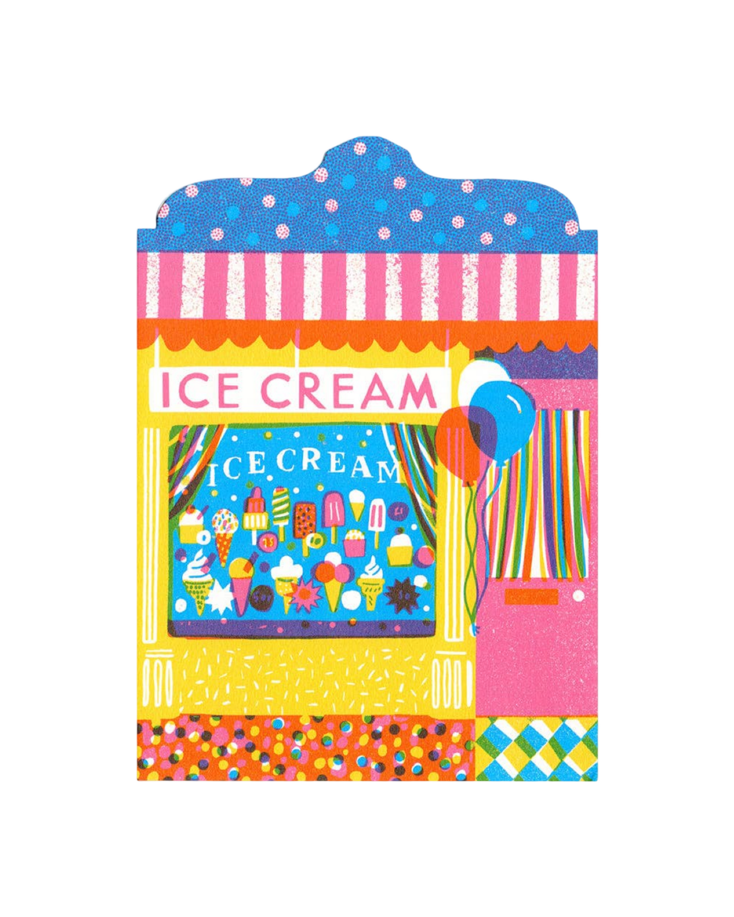 Ice Cream Shop Die Cut Card