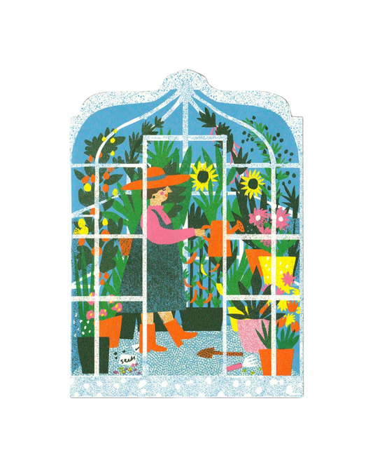 Greenhouse Die Cut Card