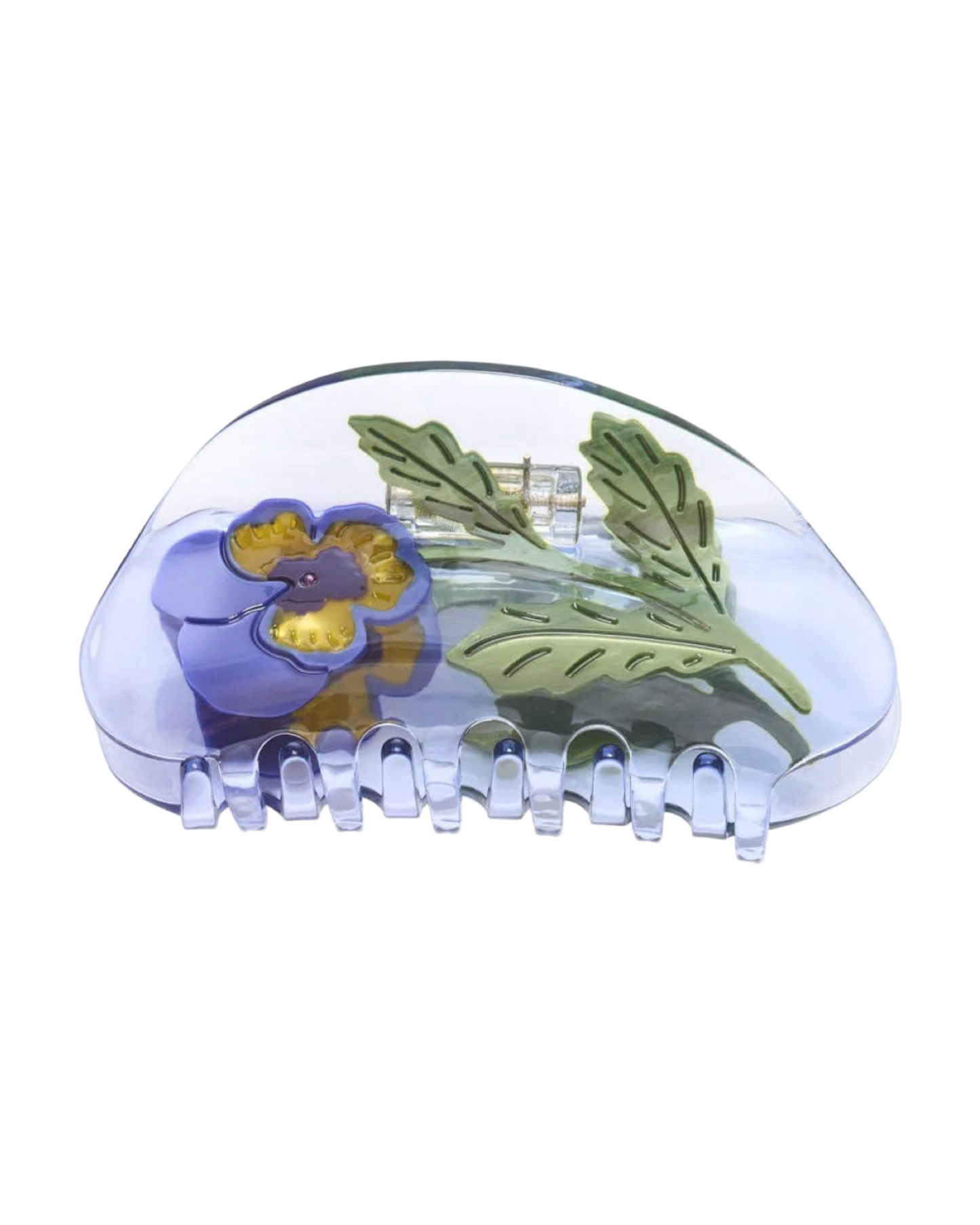 Violet Pansy Hair Claw