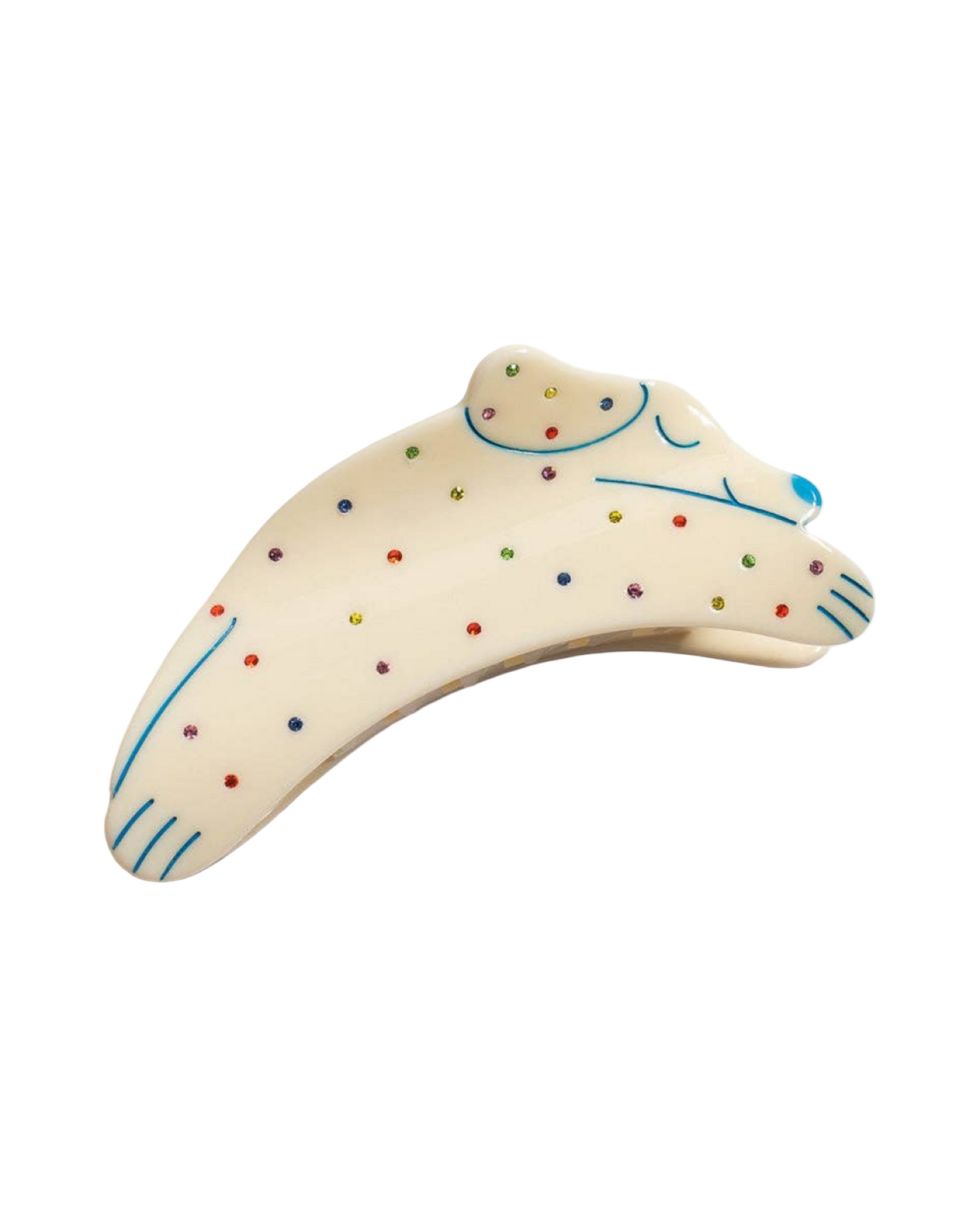 Rainbow Puppy Hair Claw