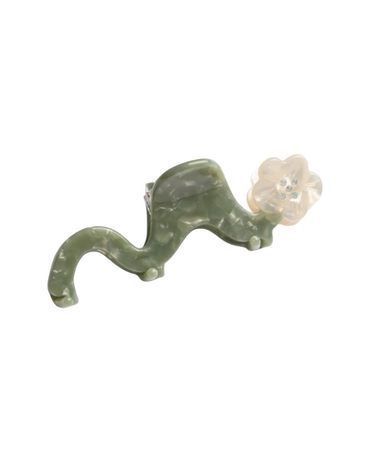 White Orange Blossom Flower Hair Claw
