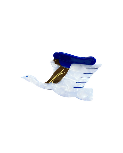 Girl and Swan Hair Claw
