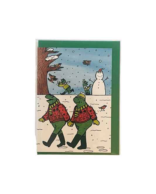 Christmas Frogs Card