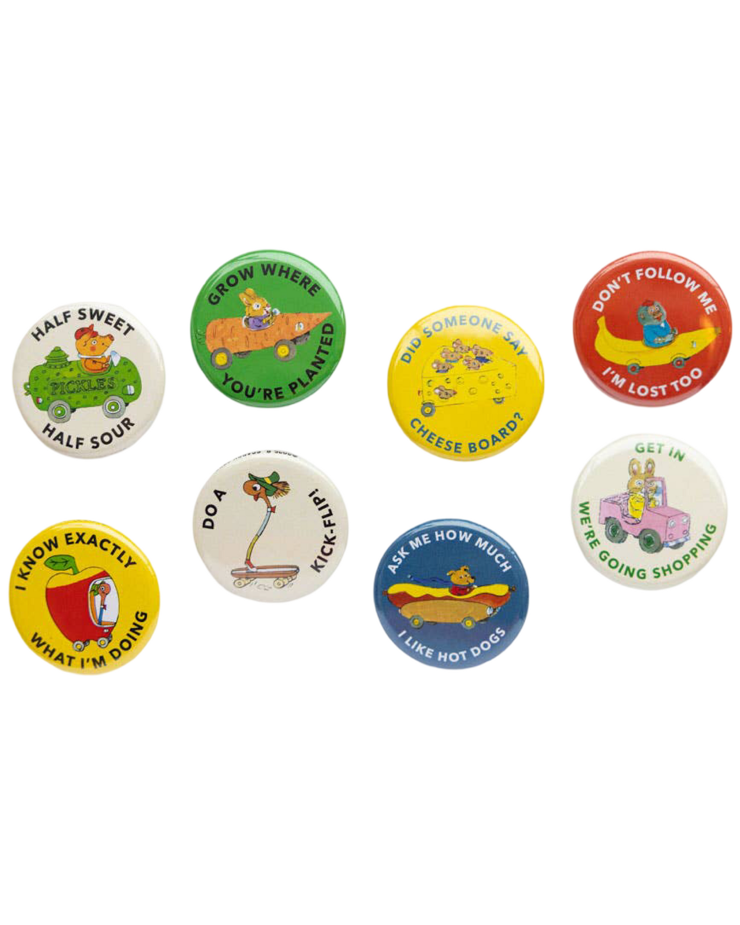 Richard Scarry Pin Button - Cars and Trucks
