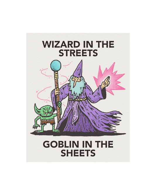 Goblin In The Sheets Print