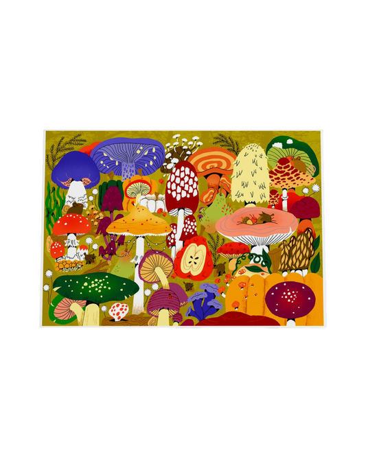 Mushroom Scene A3 Print