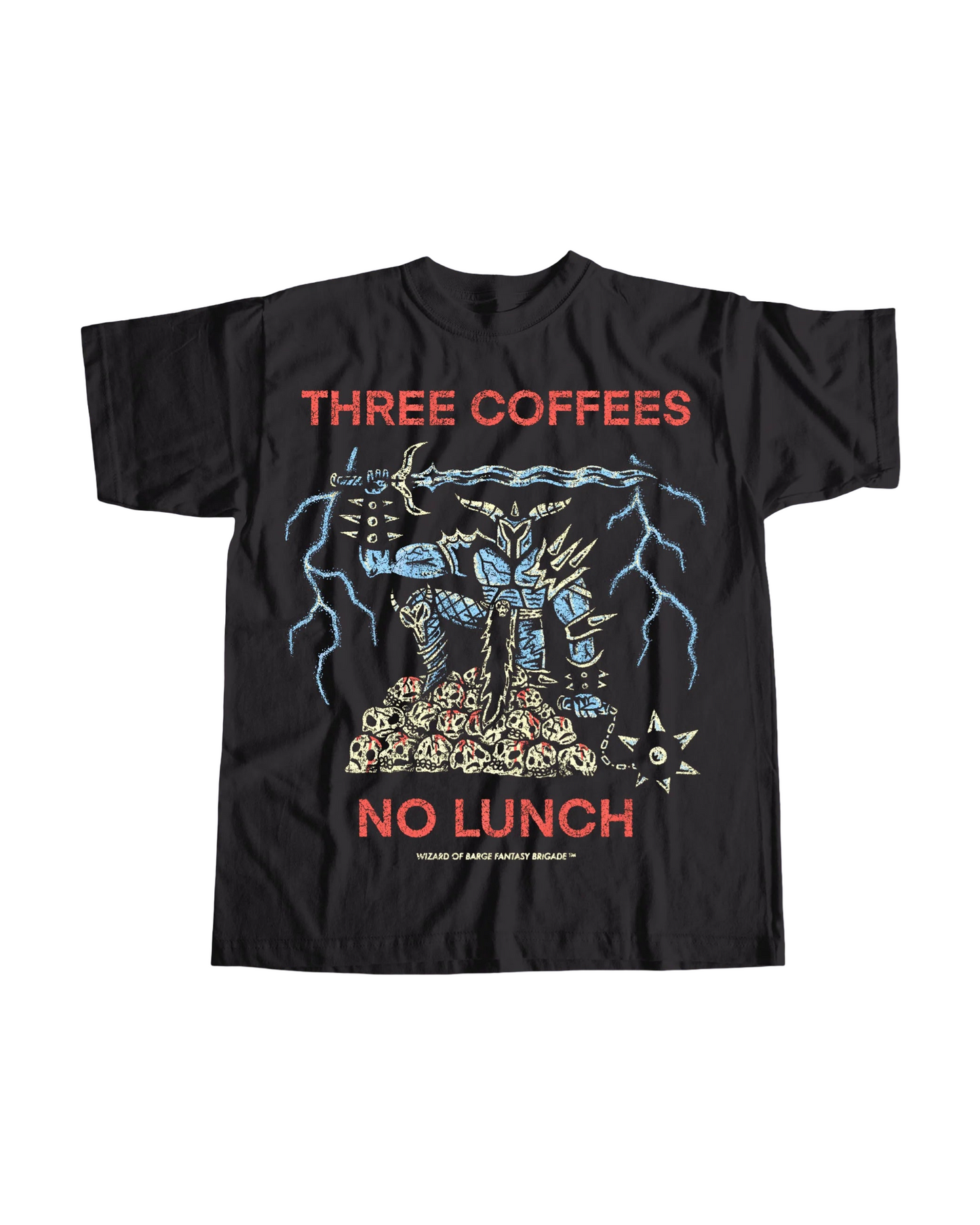 Three Coffees No Lunch Tee