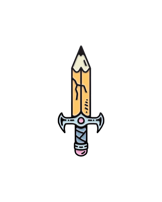 Pencil Sword Enamel Pin