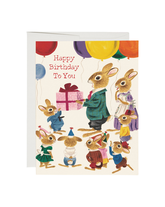 Richard Scarry Rabbit Party Card