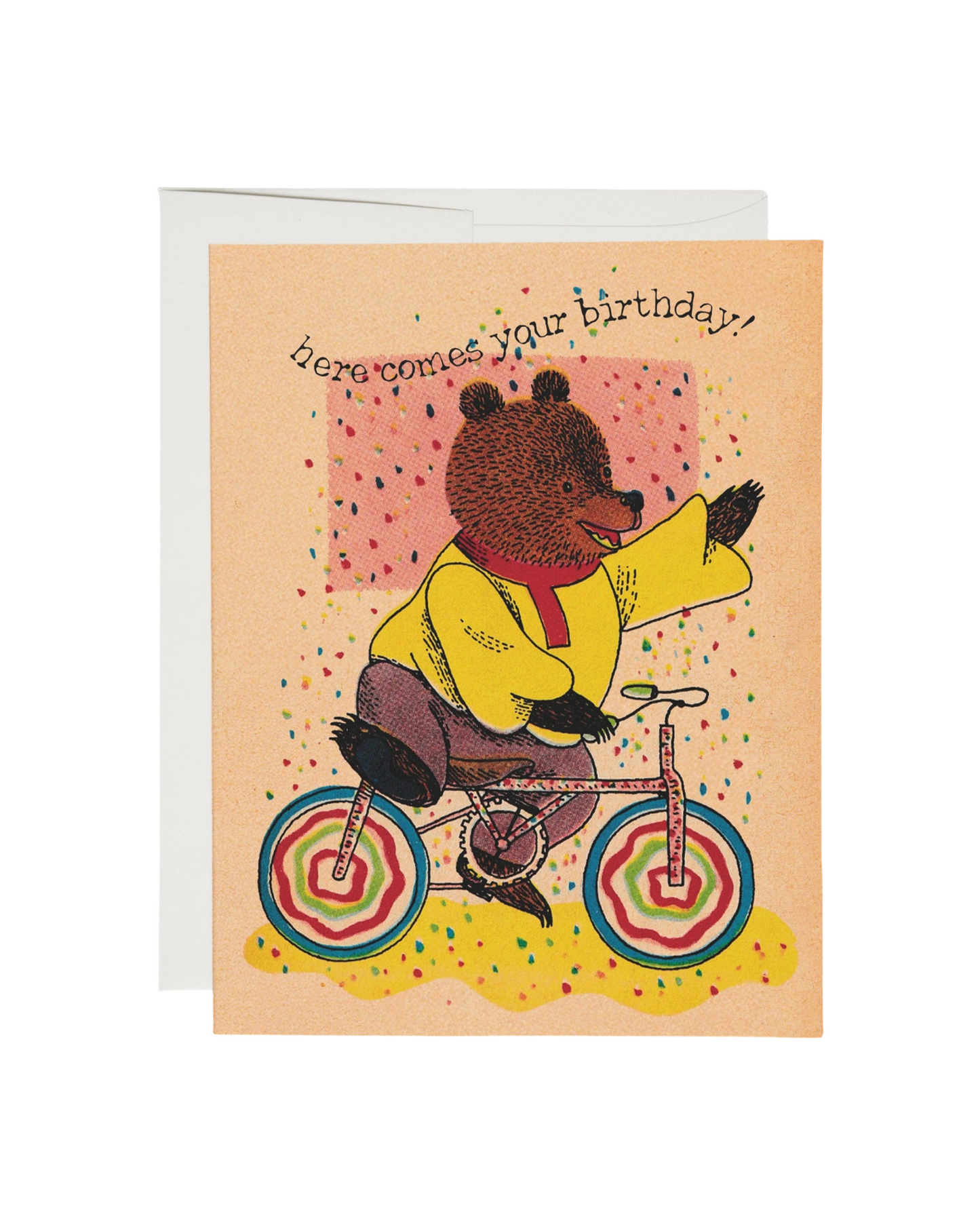 Richard Scarry Cycling Bear Card