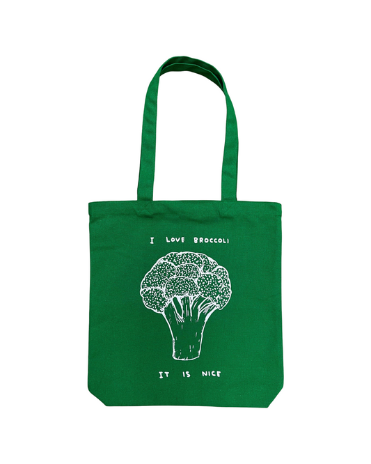 David Shrigley : I Love Broccoli Tote