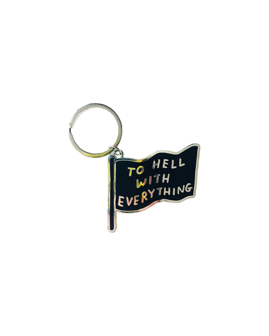David Shrigley: To Hell With It Everything Keyring
